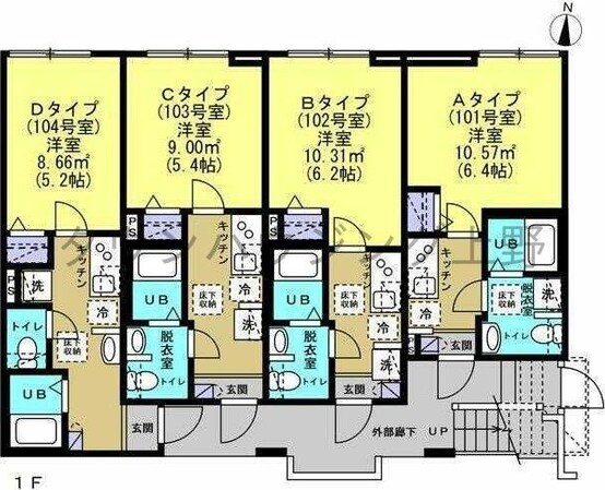 ヴォレ・ソレイユ北千住の物件間取画像